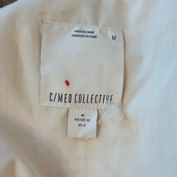 C/MEO COLLECTIVE Yellow Cotton Accent Sleeve Blouse OOO - Picture 2 of 4